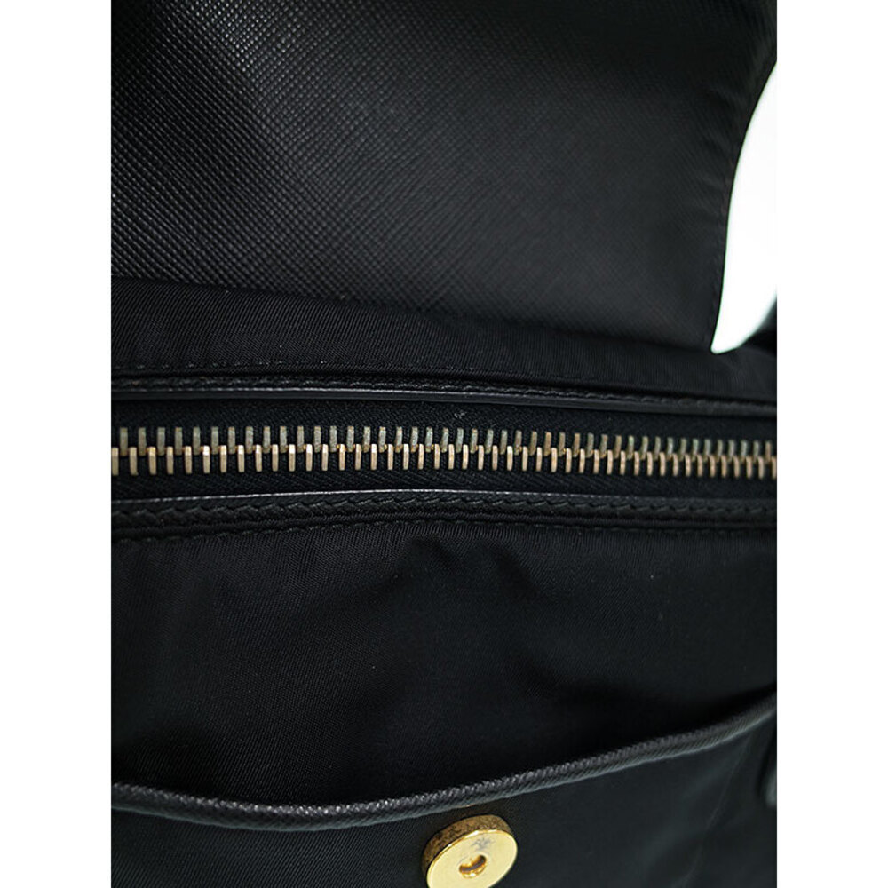 Prada Tessuto Saffiano Leather Tote Shoulder Bag black - Picture 6 of 9